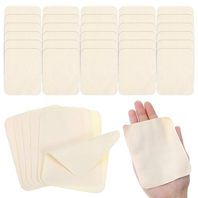 

A84E-Pre-Cut 3.9X3.1 Inch Leather Chamois Cloth 30 Pcs For Pottery Tool Kit For Smoothing Pot Clay Soft Chamoic Clay бежевый