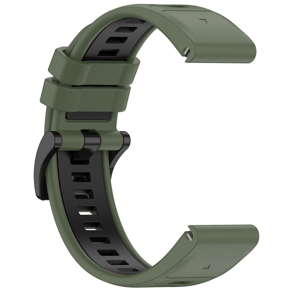 For Garmin Fenix 7/7 Pro/6/6 Pro QuickFit 22mm Watch Band Dual Color Silicone Strap