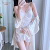 Sexy pajamas women's summer 1011 new ice silk thin lace nightdress with chest pad sexy temptation suspender skirt