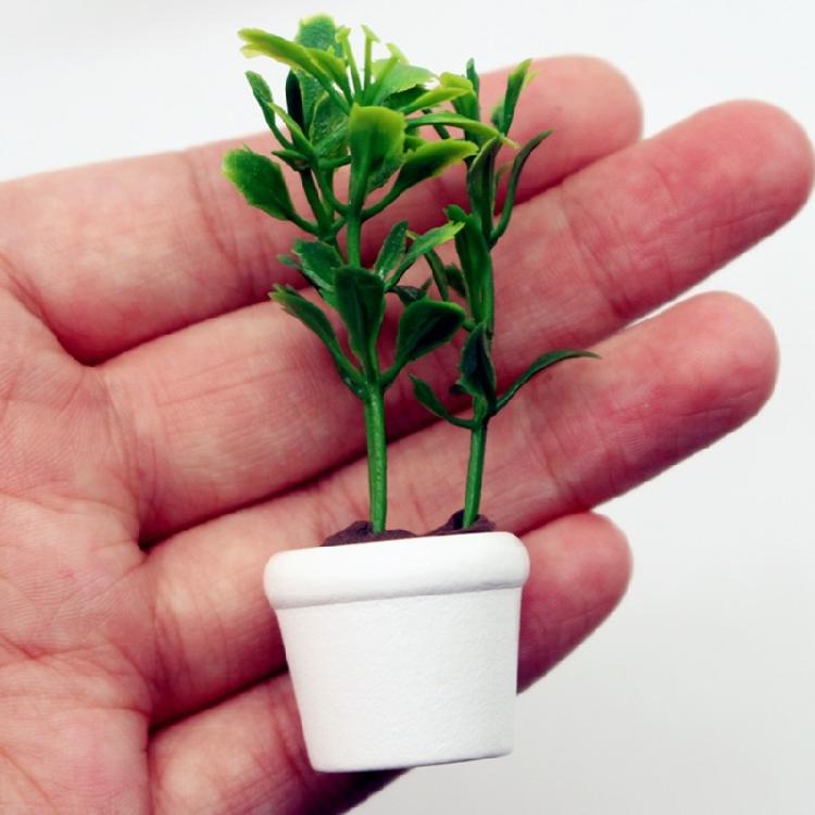 Detailgetreuer Miniatur-Pflanzkasten für Puppenhausgärten, robustes PVC-Spielzeugmöbel