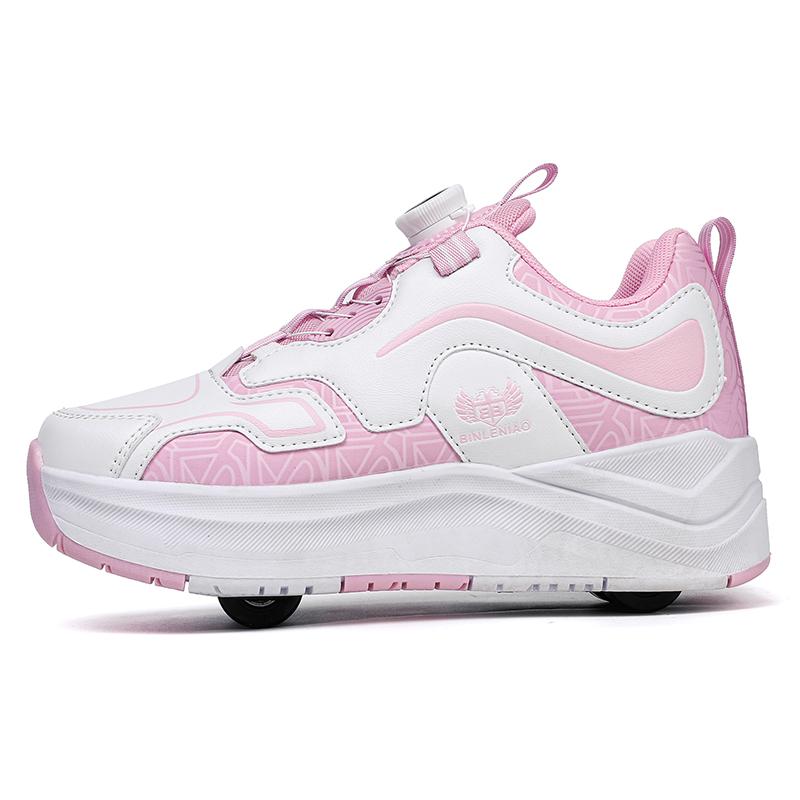 29-40 Children's Four-wheel Sports Shoes Detachable Flat Shoes Children's Skating Roller Skates Shoes for Kids