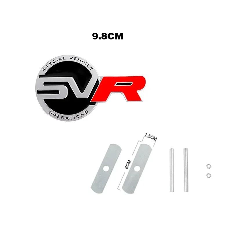 Metallic SV SVR Badge Sticker Car Front Grille Decorative Sticker