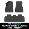 For New Tesla Model Y Launch 2025+ Juniper TPE Floor Mats & Cargo Liner All Weather Trunk Mats Floor Liner Seat Backrest Mats