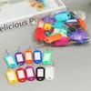 20Pcs Plastic Keychain Key Tags With Ring Label Number Name Baggage Luggage Office Stationery ID Label Name Tags With Split Ring