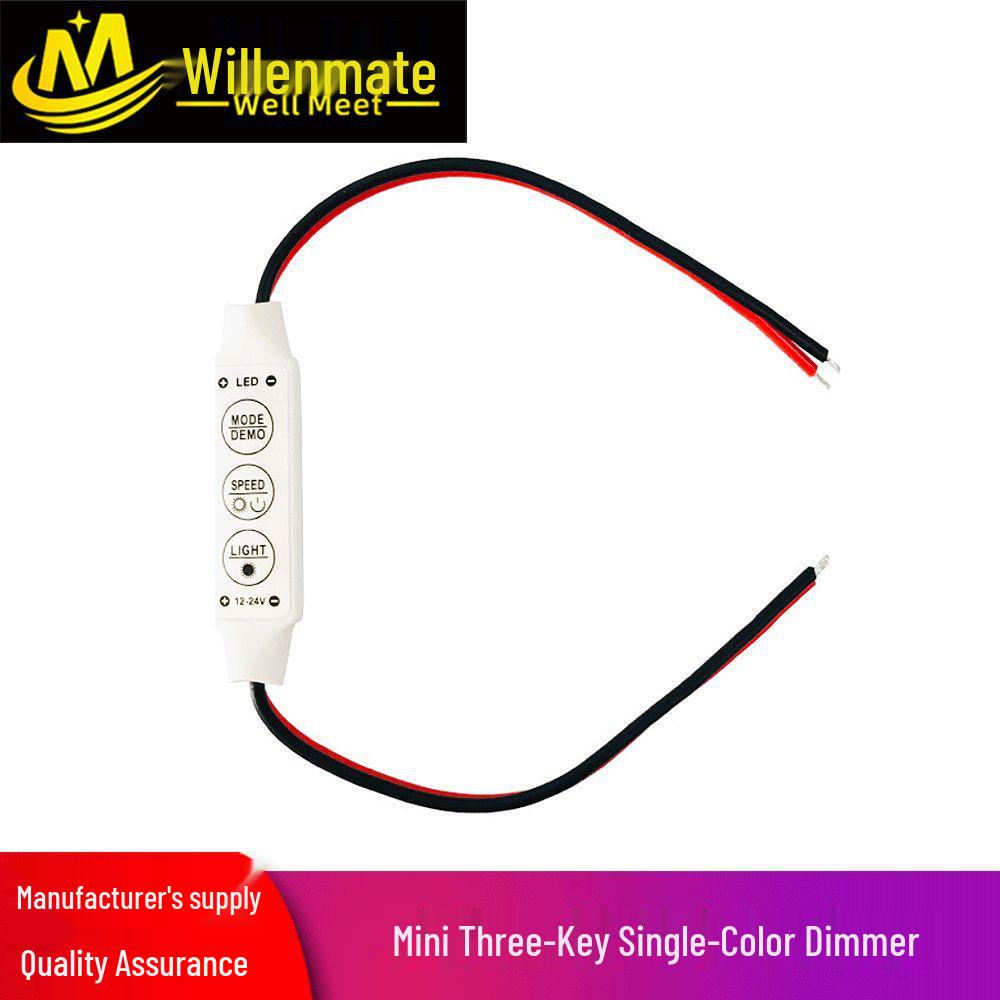 LED Single Color Mini Controller with Dimmer for 12-24V Light Strips