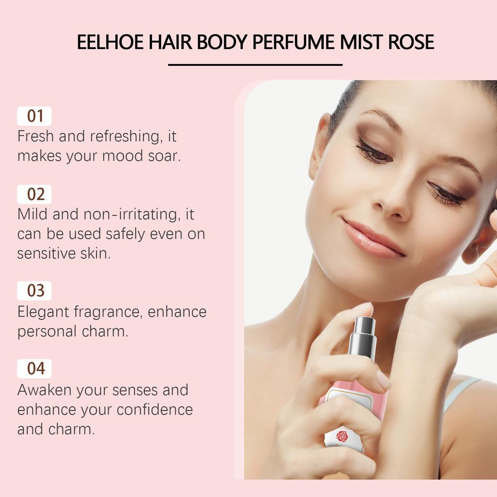 Eelhoe Rose Body And Hair Perfume Spray Elegant Fresh Fragrance For All Day Charm