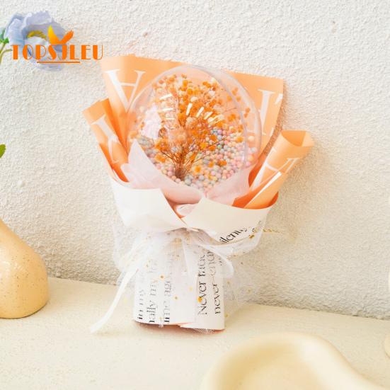 Buquê falso, novidade criativa, presente de dia das mães, buquê falso Babysbreath, acessórios de capa de bola para o dia dos professores