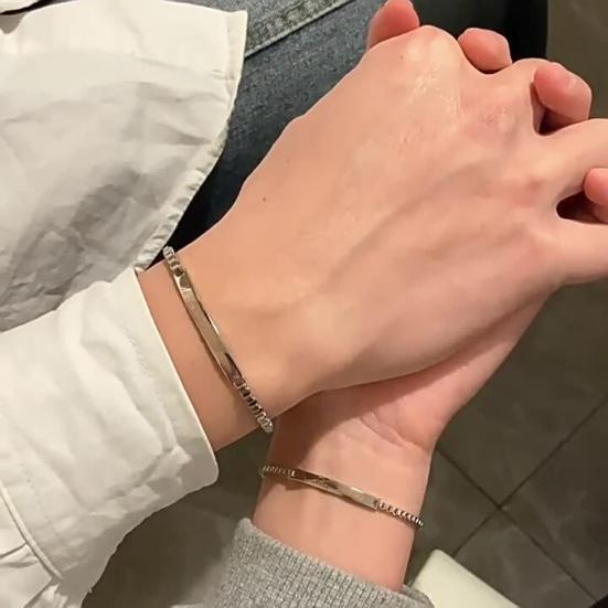 Bransoletka Damska Stal Tytanowa Regulowana Długość Bangle Odporna na Ścieranie Wygodna Codzienne Noszenie Wszechstronne Akcesoria Biżuteryjne