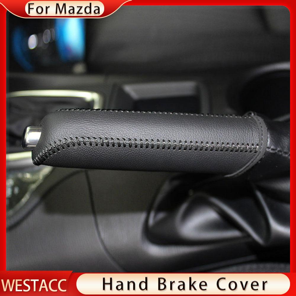 Leder Auto Handbremse Handbremsabdeckung für Mazda 3 Axela Atenza CX-5 CX3 CX-3 CX5 2015 2016 2017 2018 AT