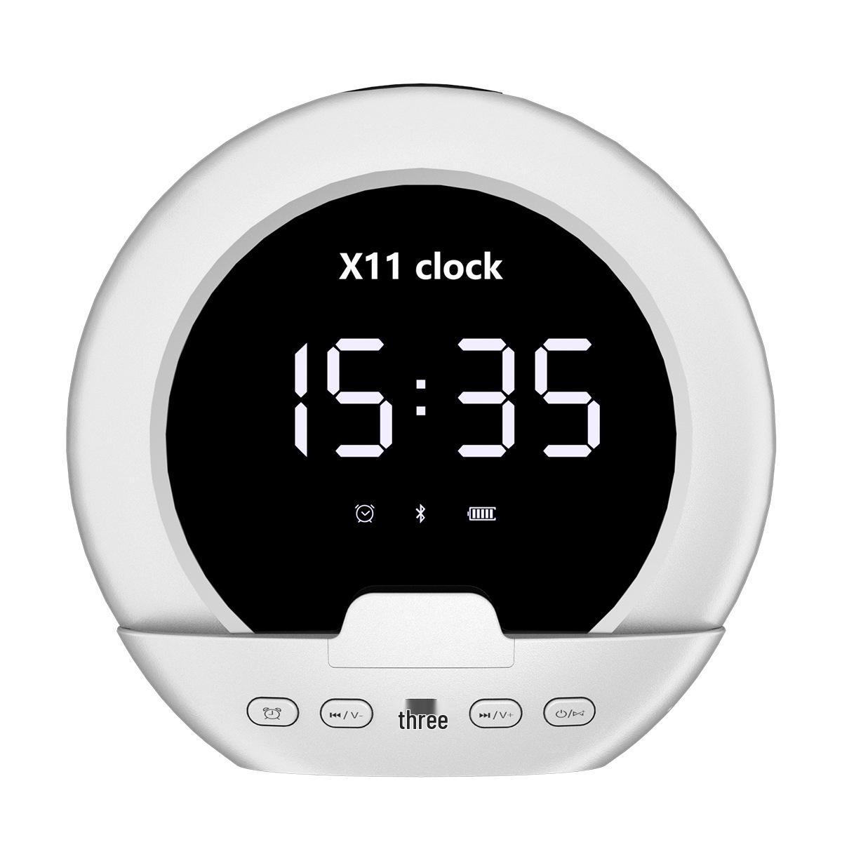 X11 Wireless Bluetooth Speaker with Phone & Pen Holder, Alarm Clock, & Thermometer. белый