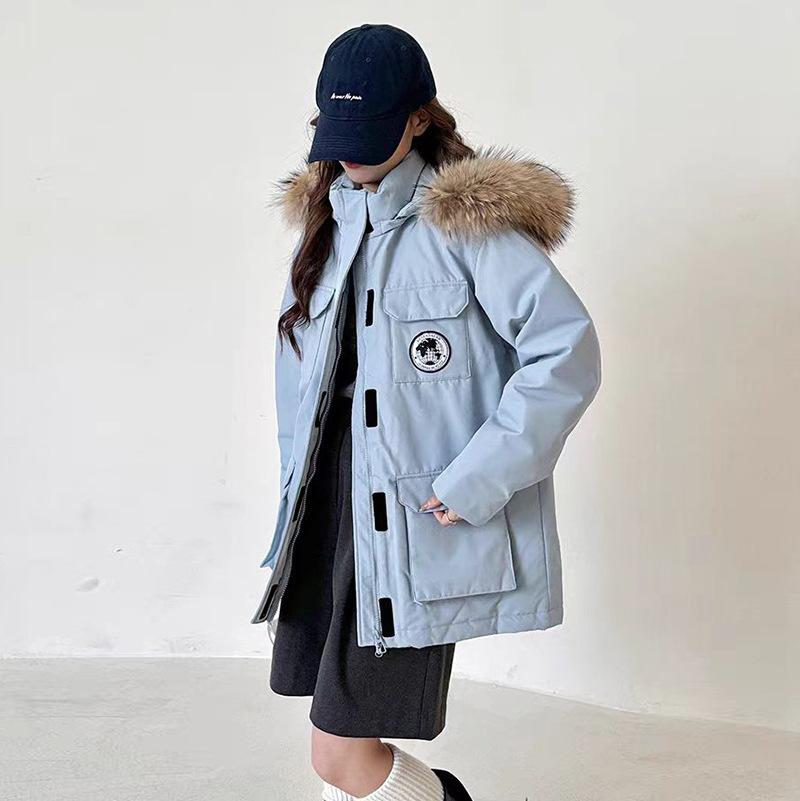 

Инструментальная пуховая куртка женская 2025 зимняя мода корейская версия утолщенный пух белой утки большой меховой воротник парная пирог преодолеть пальто тренд S