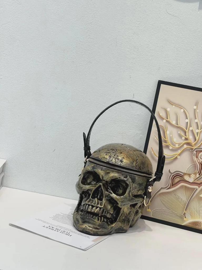 2024 Halloween Hodeskalle Håndveske: Europeisk og amerikansk design, skulder- og messenger-stiler