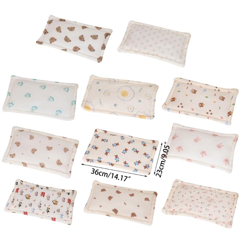 Baumwolle Babybettwäsche Kissen Neugeborenen Säuglingskissen Sicher & Bequemes Kissen Sanfte Unterstützung für Neugeborene Erholsamer Schlaf