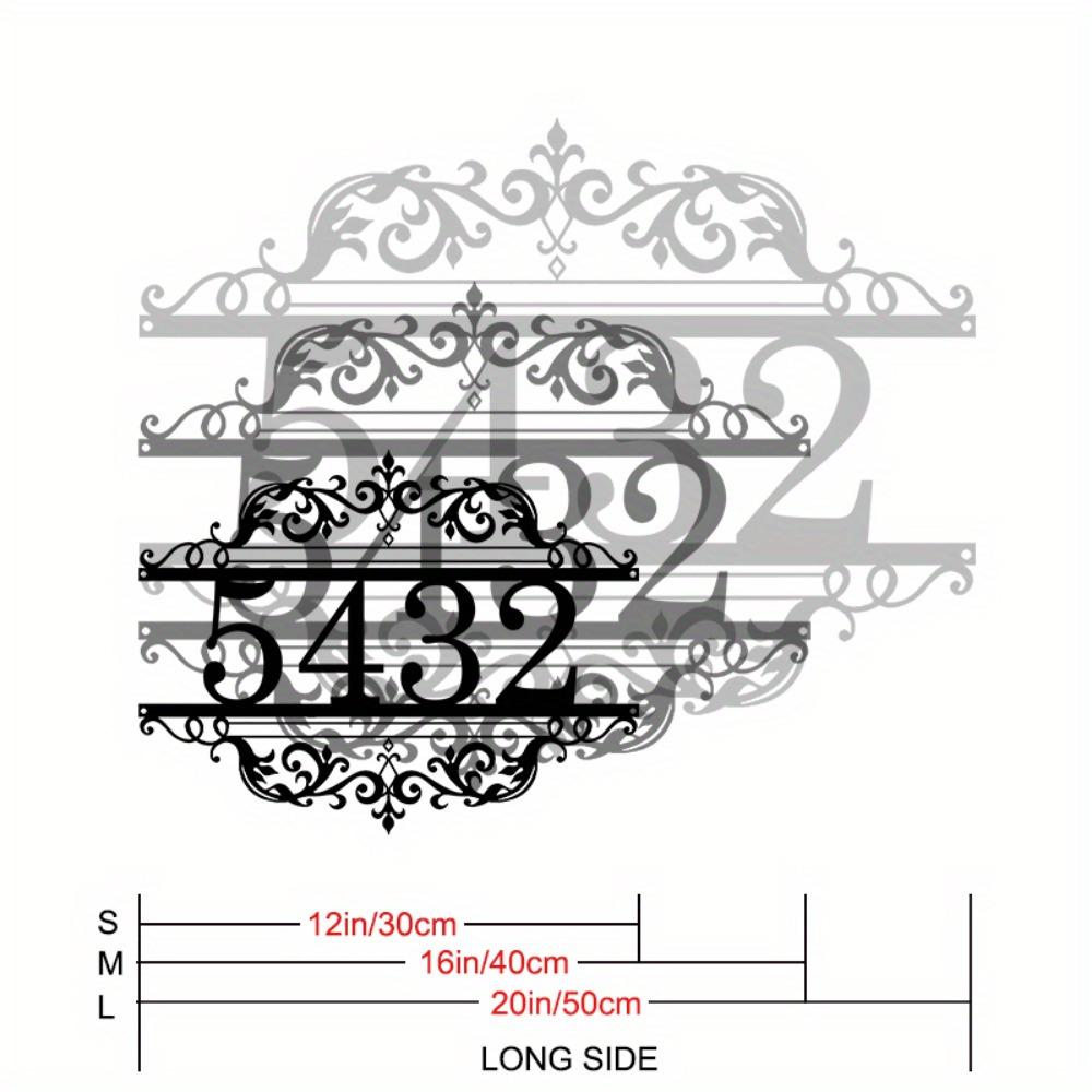 

Unique Custom Metal Address Sign Handmade Artisanal House Number Plaque Vintage Charm Housewarming Decor 30cm