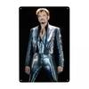 Segni Metallica Vintage Johnny Hallyday Personalizzati Cantante Rock Francese Placca di Latta Cancello Giardino Bar Decorazione Murale 30x20cm