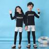 3-piece Set Summer Kids Swimwear Long Sleeved Sun Protection Surfing Clothing Swimming Suit Boys Girls Diving Suit Beachwear