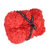 21cm Flower Bear Red Rose Shaped Bear Romantic Valentine"s Day Artificial Flower Bear for Wedding