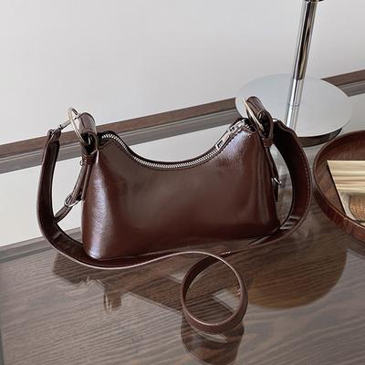 Simple and Fashionable Texture, Solid Color Shoulder Messenger Bag, Women's Small Square Bag 2025 Women's Bag Foreign Style