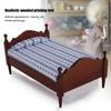 1:12   Wood Small Bed Model in Redwood Color    ature   Furniture
