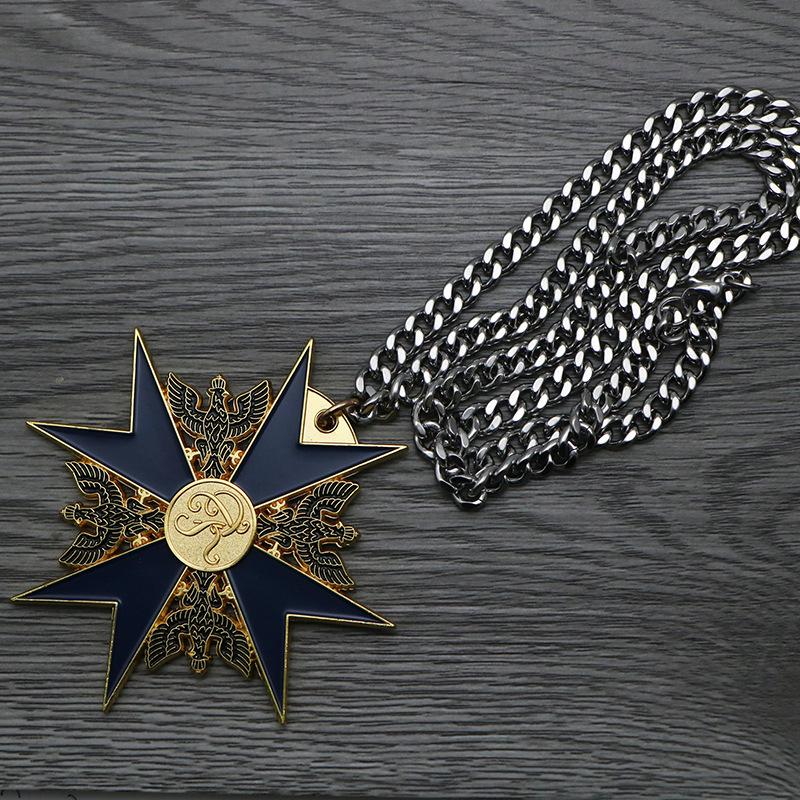

Blue Knight Great Black Eagle Medal Necklace Pendant - Movie Prop