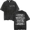 Rosalia LUX Tour Koszulki z Nadrukiem Męskie Damskie Moda Estetyka Vintage Spierana Koszulka Bawełna Wysokiej Jakości Oversize Koszulki