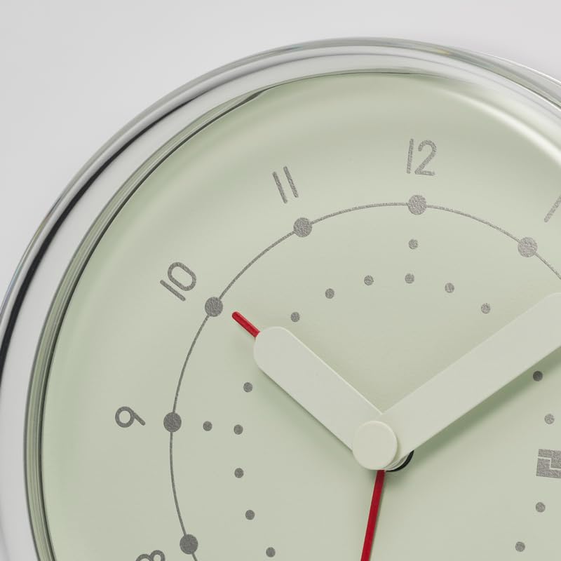 Lemnos Alarm Clock, Analog, Ento, Aluminum, Light Green, Luminous, ENTO NTL25-02 LGN