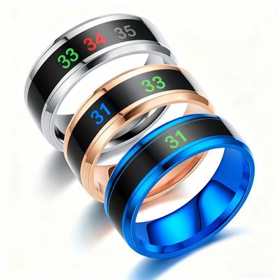 Edelstahlring Titanstahl Intelligenter Temperaturfühlender Ring Geschenke