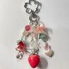 Cute strawberry bow keychain y2k coquettish fairytale lily of the valley keychain 2023