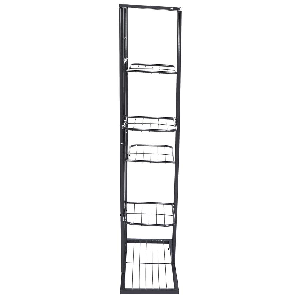 6 Etagen Blumen Pflanzen Töpfe Ständer Pflanzgefäß Ausstellungsregal für Innen Außen Gartendekoration Dunkelgrau