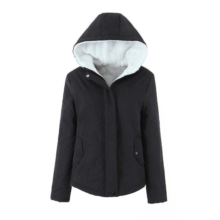 Neue Winter Damen Kapuzen Baumwolljacke Dick Gepolstert Langarm Brot Kleidung Herbst College Stil Mäntel