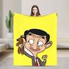 Mr. Beans  Teddy Bear  Blankets Fleece Spring/Autumn Cartoon Multifunction Soft Throw Blanket For Bedding Travel Bedding Throws