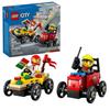 Lego City 60458 Zestaw Wyścigówek Pizza Kontra Wóz Strażacki