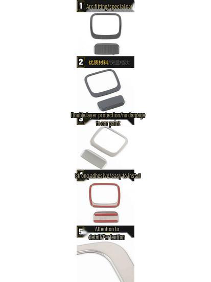 21 Fit Glove Box Sequins & Storage Box Handle Frame Stickers for Main and Passenger Compartment Modification