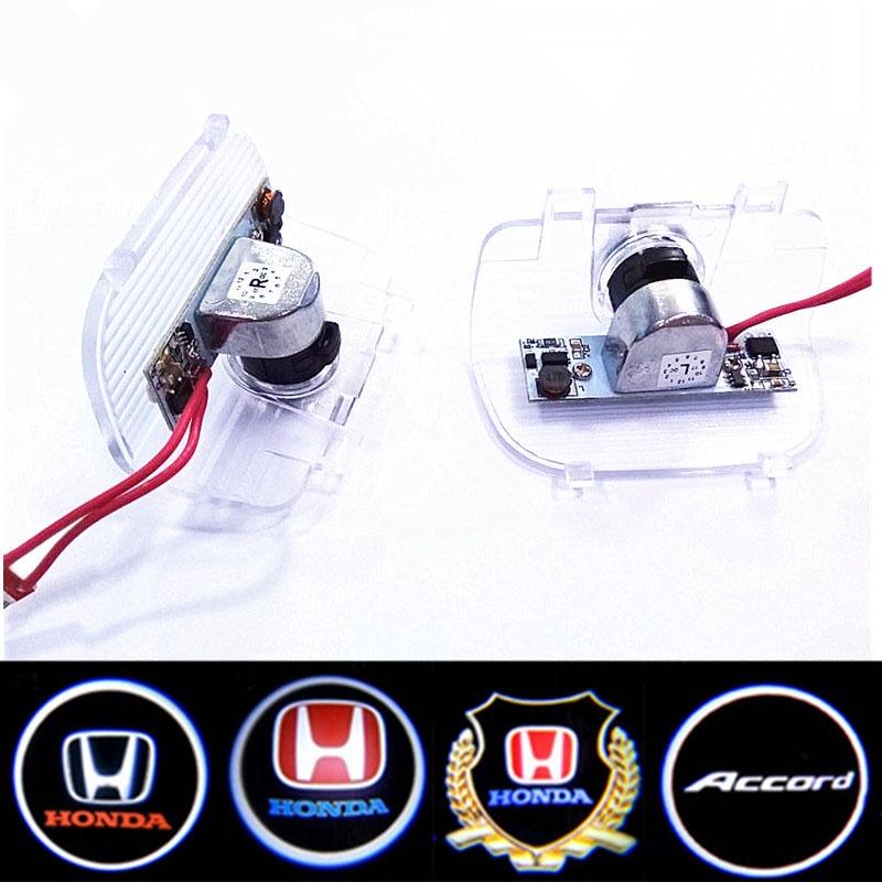 2pcs Led Car Door Step Welcome Projector Courtesy Shadow Light For Honda**