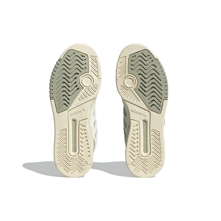 Adidas Originals Drop Step XL Fabric Leather Slip Resistant Durable Lightweight Mid Top Sneakers Men Sneakers White Green HQ6948