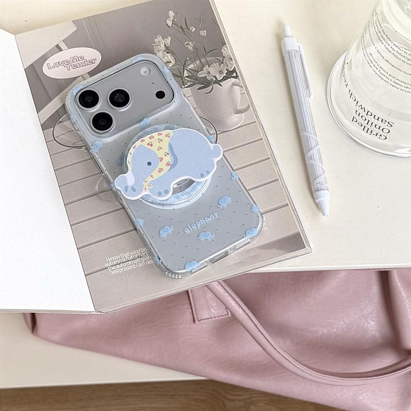 Cartoon Cherry Elephant Magnetic iPhone Case for iPhone 17/16 Pro Max/15/14