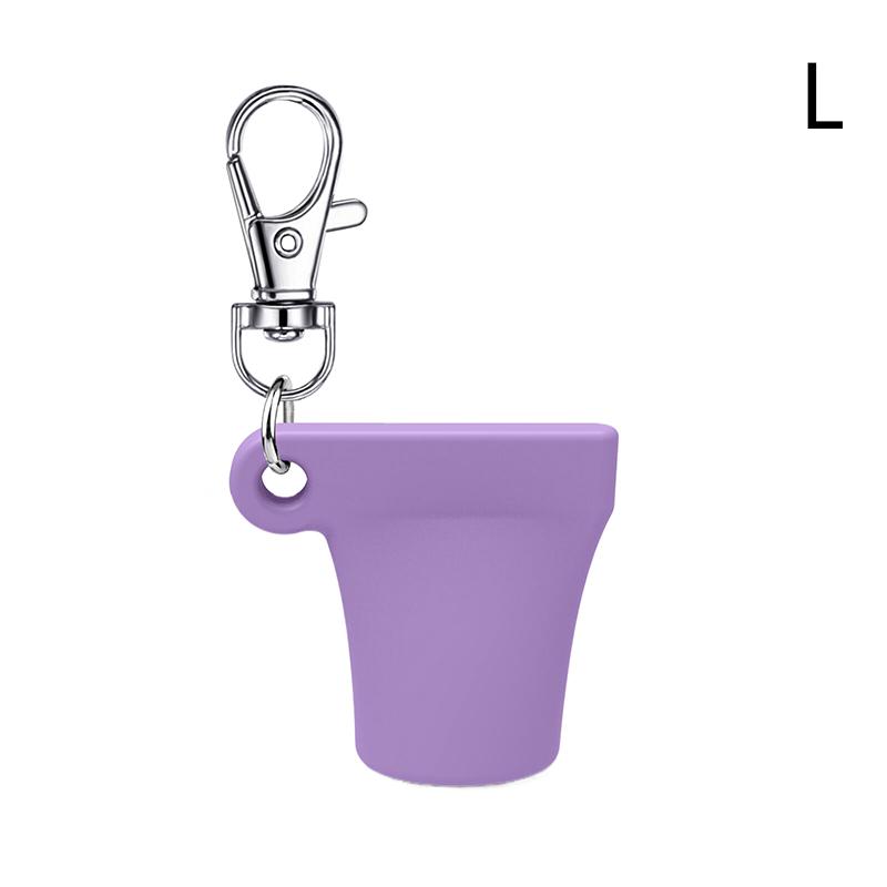 Pratik Silikon Anahtarlık Kapağı Dudak Parlatıcısı Aksesuarları Taşınabilir Dayanıklı Tutucu Anahtarlık Ruj Saklama Kapağı İçin Uyumlu