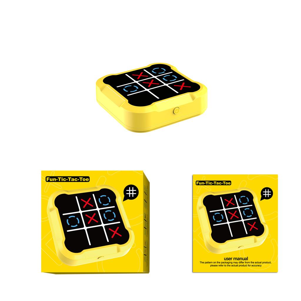 Tic Tac Toe Spiel Multifunktionale Elektronische Spiele Montessori Puzzle Brettspiel Schachset Tragbare Reisespiele für Erwachsene Kinder