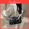 American Street Style Pu Mini Shoulder Bag With Zipper Closure For Daily Use