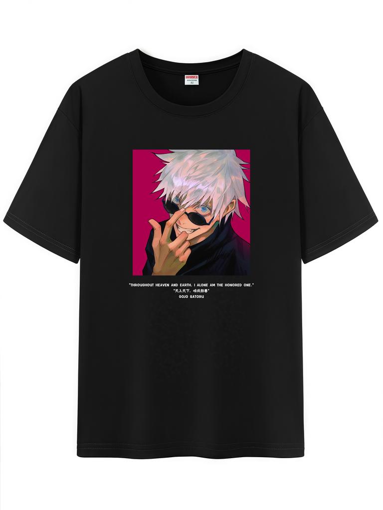 2026 New Unisex Japanese Anime JJK Pattern TShirt Jujutsu Kaisen Character Gojo Graphic Short Sleeve Regular Fix Tee Shirt