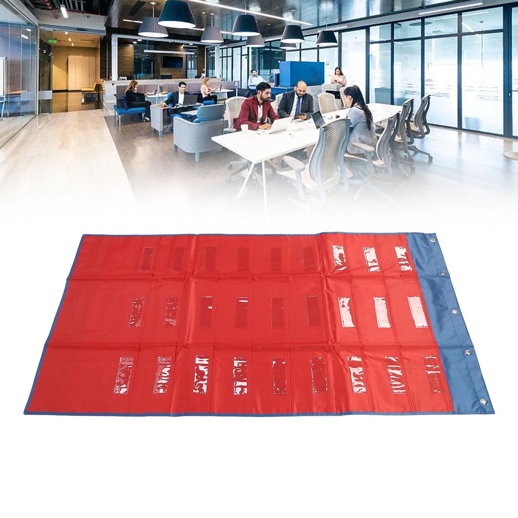 Storage Pocket Chart Easy Installation Versatile File Storage Pocket Chart for Classroom Office
