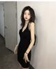 Black Pure Desire Neck Suspender Dress Women's Summer New Tight Backless Small Sleeveless Hip-wrapped Short Skirt