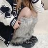 1 pair Thickened Fur Leg Warmer Faux Fur Autumn Winter Knee Cover Vintage Leg Warm Socks  Women Girl