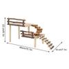 Hamster Climbing Platform 2 Layer Multipurpose Small Pet Wooden Playground for Hamster Syrian Hamster Small Pets