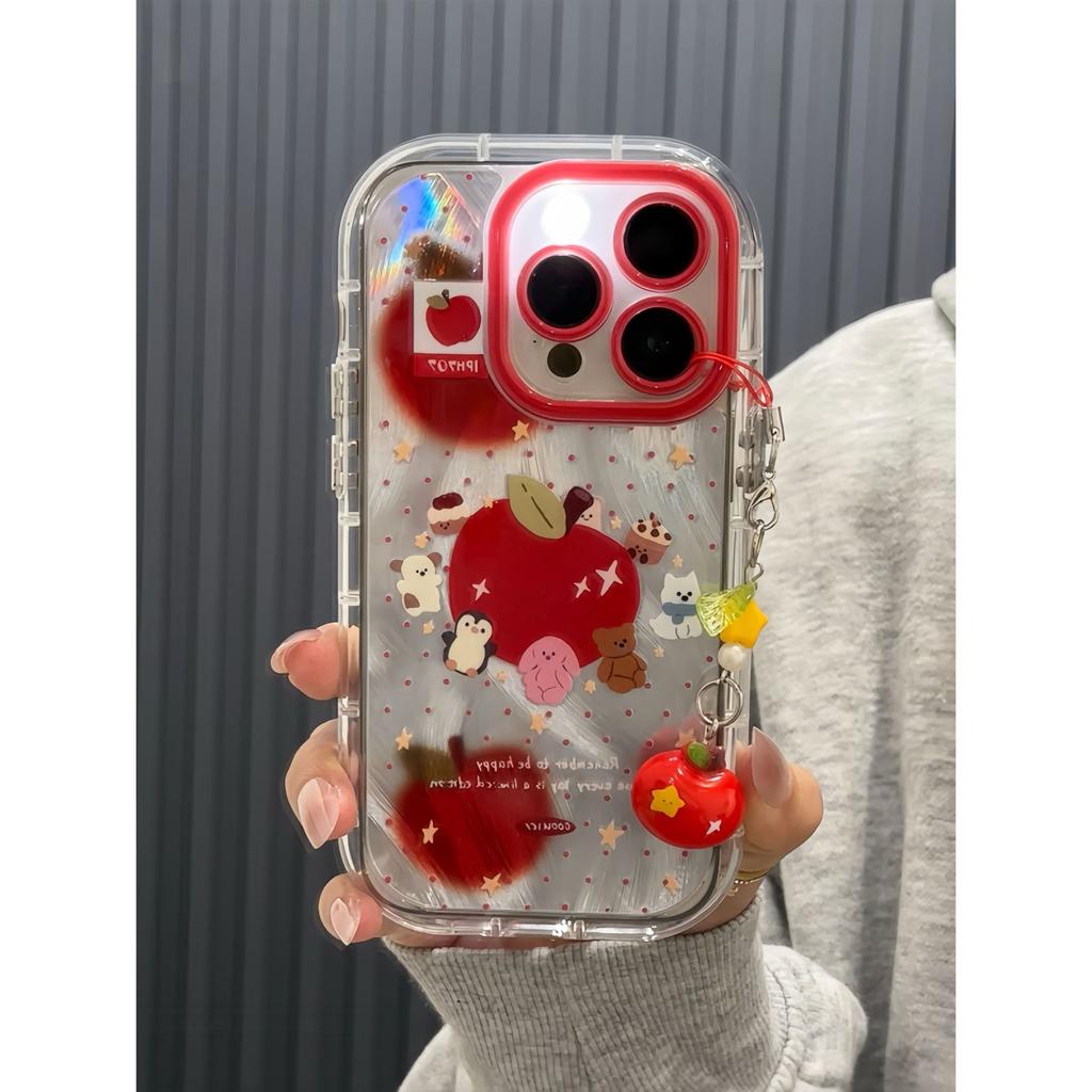 Label Red for Apple for IPhone16promax for Apple 15 Mobile Phone Case 12pro Personalized Max Creative