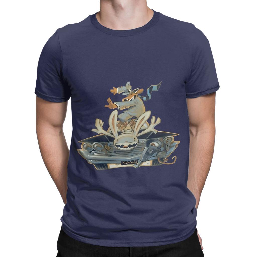Sam And Max Hit the Road Sticker Graphic 100 Cotton TShirt Sam And Max Hit the Road Tees Tops For Unisex