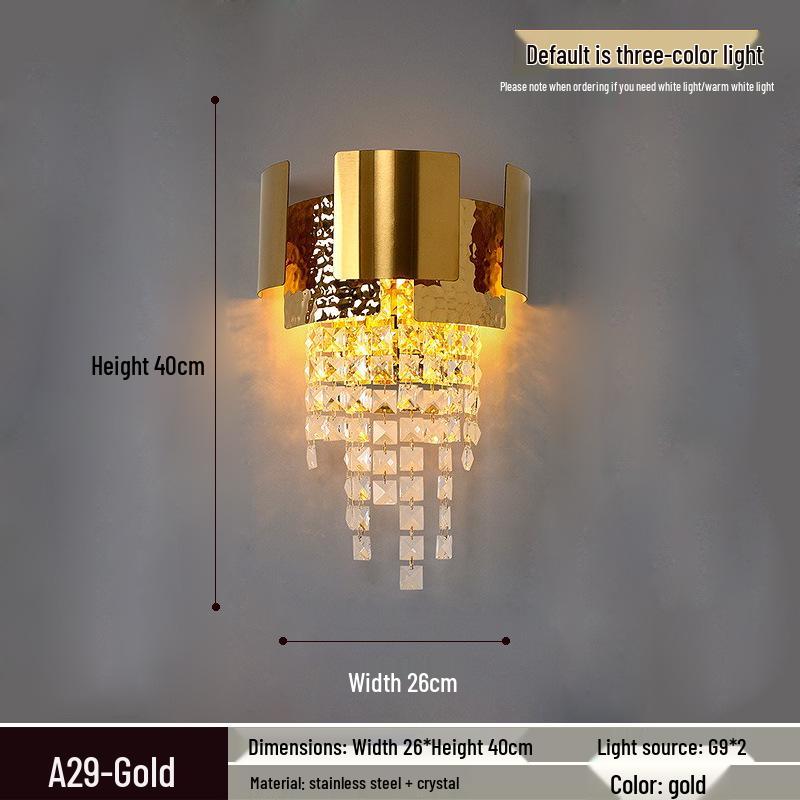 Elegant Crystal Wall Lamp: Minimalist Design for Bedrooms, Living Rooms, Stairs, and Hallways