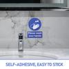 6Pcs Hand Wash Stickers Peel Stick Bathroom Reminder Sign Handwashing Instruction for Workplace School Restaurant Health