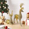 European Style Minimalist Christmas Bead Deer Ornament Simulation Resin Home Holiday Desktop Decoration Ornament