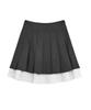 Hug Your Skin Slit Pleated Midi Skirt (Charcoal)